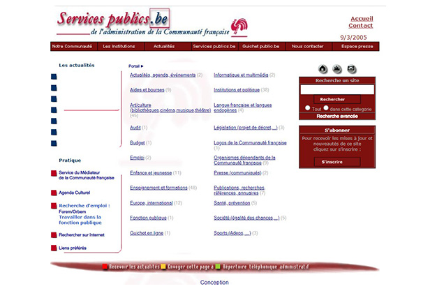 Création du logo, du portail et des sites des services de l'administration